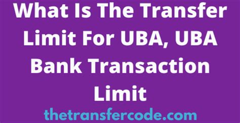 uba credit card transfer limit